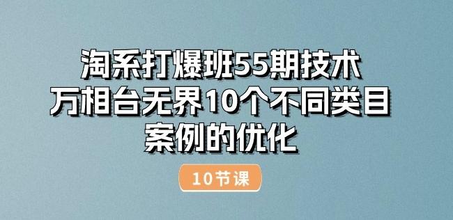 淘系打爆班55期技术：万相台无界10个不同类目案例的优化(10节)-千优网创