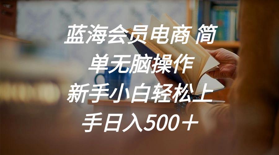 蓝海会员电商 简单无脑操作 新手小白轻松上手日入500＋-千优网创