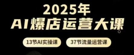 2025年AI爆店运营大课，13节AI实操课+37节流量运营课-千优网创