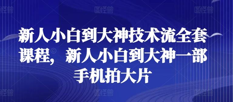 新人小白到大神技术流全套课程，新人小白到大神一部手机拍大片-千优网创
