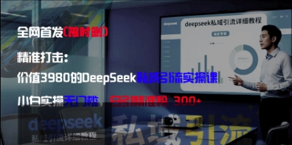 精准打击：价值3980的DeepSeek私域引流实操课，小白实操无门槛，日引精准粉300+-千优网创