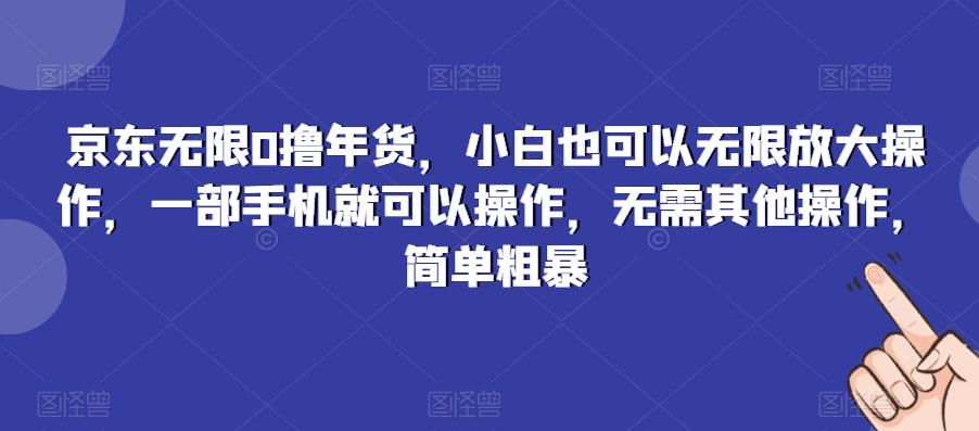 京东无限0撸年货，小白也可以无限放大操作，一部手机就可以操作，无需其他操作，简单粗暴-千优网创