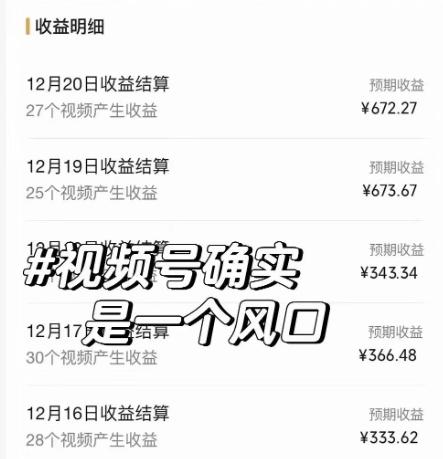 抖音、视频号全新玩法,利用软件生成100%原创视频,单日收益673.67+?-千优网创