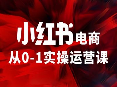 小红书电商从0-1实操运营课,让你从小白到精英-千优网创