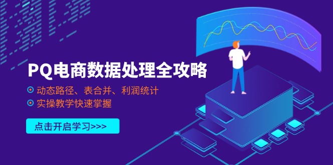(14240期)PQ电商数据处理全攻略,动态路径、表合并、利润统计,实操教学快速掌握-千优网创