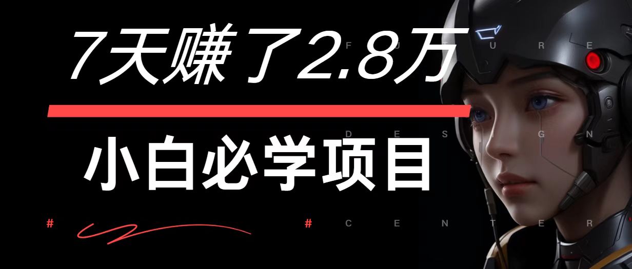 7天赚了2.8万!每单利润最少500+,轻松月入7万+小白有手就行-千优网创