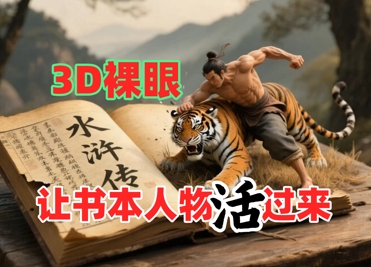 书本人物裸眼3D视频，新的玩法，流量超猛，保姆级教程-千优网创