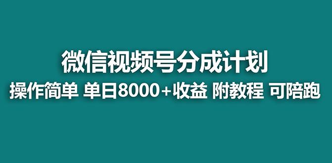 【蓝海项目】视频号分成计划最新玩法，单天收益8000+，附玩法教程，24年...-千优网创