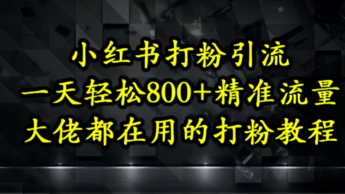 小红书打粉引流，一天轻松500+精准流量，大佬都在用的打粉教程-千优网创