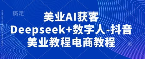 美业AI获客Deepseek+数字人-抖音美业教程电商教程-千优网创
