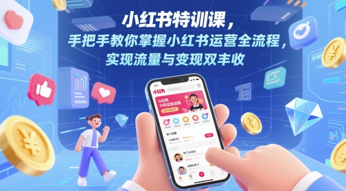 小红书特训课，手把手教你掌握小红书运营全流程，实现流量与变现双丰收-千优网创