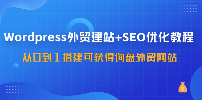 WordPress外贸建站+SEO优化教程,从0到1搭建可获得询盘外贸网站(57节课)-千优网创