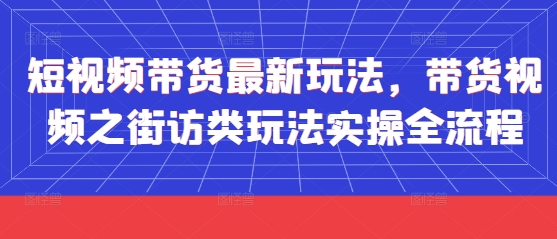 短视频带货最新玩法，带货视频之街访类玩法实操全流程-千优网创