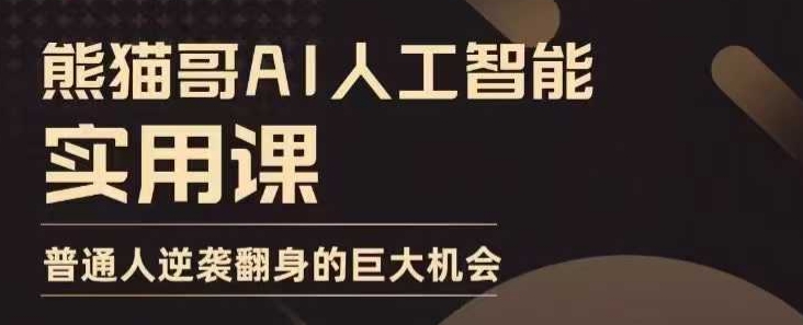 AI人工智能实用课,实在实用实战,普通人逆袭翻身的巨大机会-千优网创