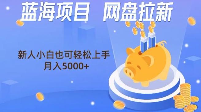 蓝海项目网盘拉新,新人小白也可操作,每月收入5000+-千优网创