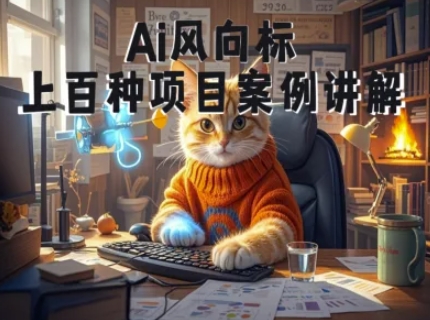 Ai风向标-附100种项目案例玩法-0基础小白到大神ai视频商业应用教学-千优网创