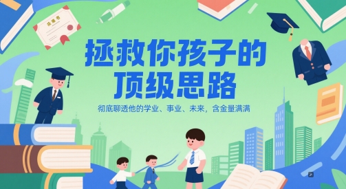 付费文章:拯救你孩子的顶级思路,彻底聊透他的学业、事业、未来,含金量满满-千优网创
