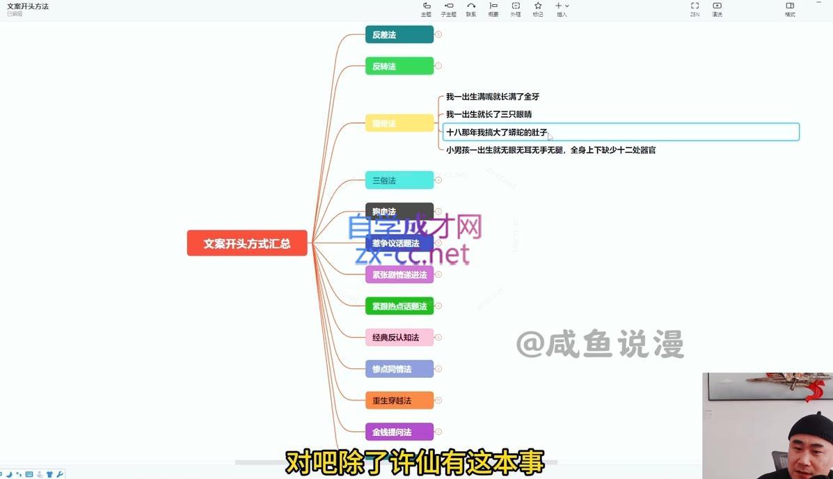 咸鱼老师·2024最新最全解说类文案课-千优网创