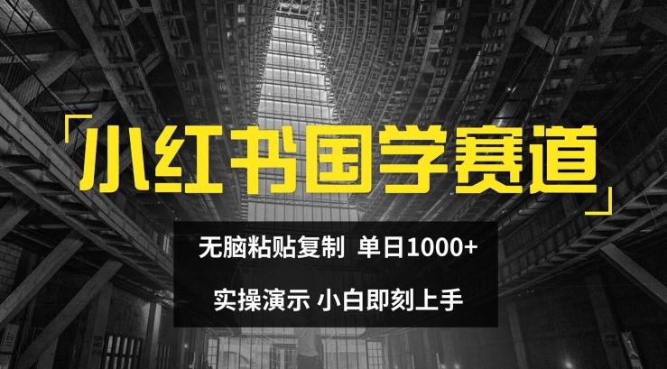 小红书国学赛道，无脑粘贴复制，单日1K，实操演示，小白即刻上手【揭秘】-千优网创