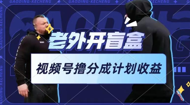 老外开盲盒视频,撸视频号分成计划收益,每天只需一小时,新手小白轻松上手【揭秘】-千优网创