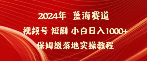 2024年视频号短剧新玩法小白日入1000+保姆级落地实操教程【揭秘】-千优网创